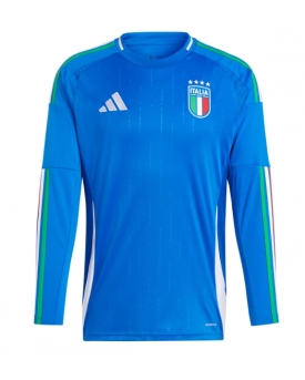 Italia Maglia Gara Casa Repliche Europei 2024 Maniche Lunghe Italia Maglia Gara Casa Repliche Europei 2024 Maniche Lunghe